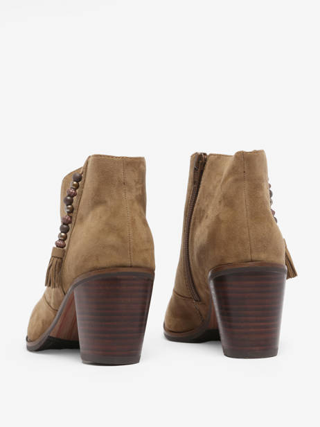 Bottines Ã  Talon Natax En Cuir Mam'zelle Marron women CSIRI54 vue secondaire 4