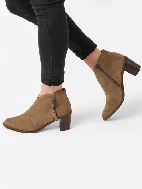 Bottines Ã  Talon Natax En Cuir Mam'zelle Marron women CSIRI54 vue secondaire 2