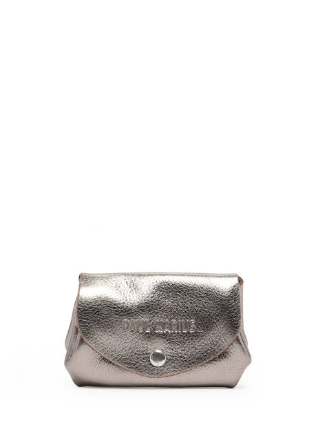 Coin Purse Leather Paul marius Gray vintage GUSTAVE