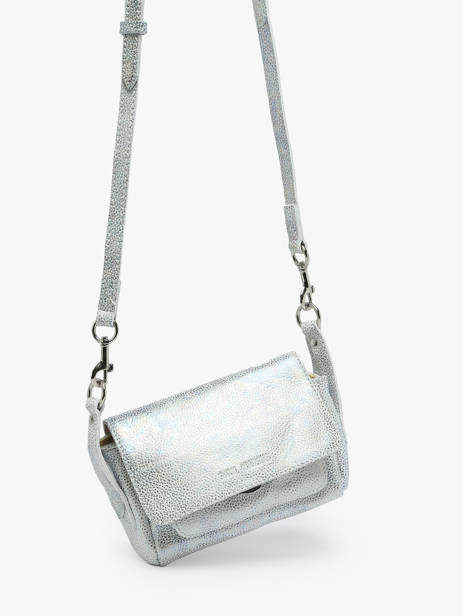 Sac BandouliÃ¨re Diane Xs Granite Cuir Paul marius Argent granite DIANXGRA vue secondaire 2