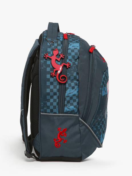 2-compartment Backpack Cameleon Blue actual SD39 other view 2
