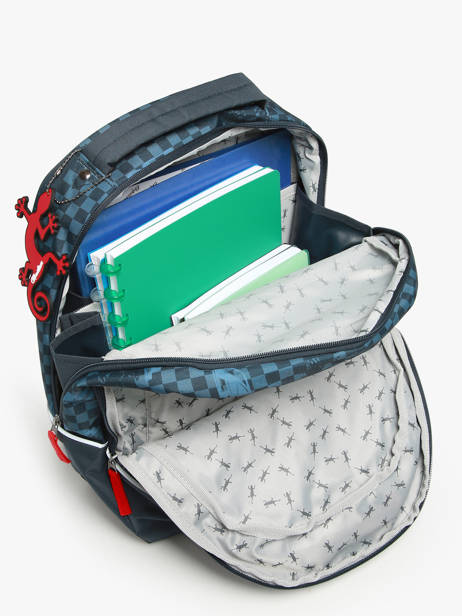 2-compartment Backpack Cameleon Blue actual SD39 other view 3