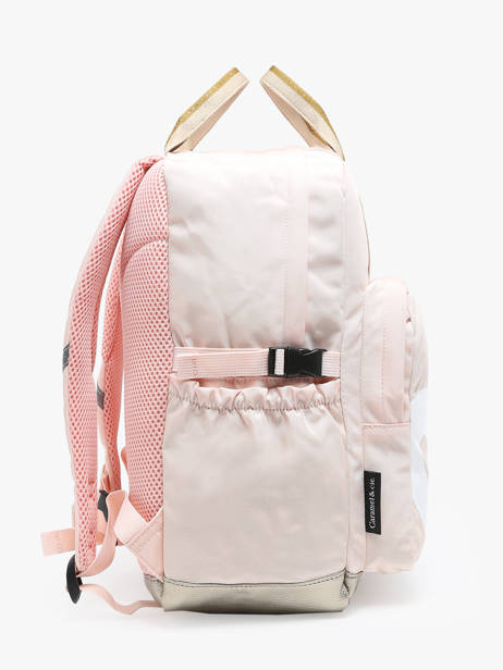 1 Compartment Backpack Caramel et cie Pink boheme FI other view 2