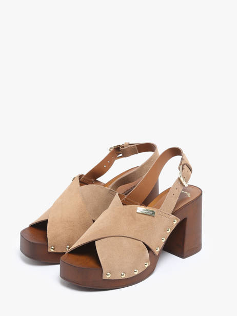 Heeled  Sandals Tessy In Leather Les tropeziennes Beige women TESSY other view 1