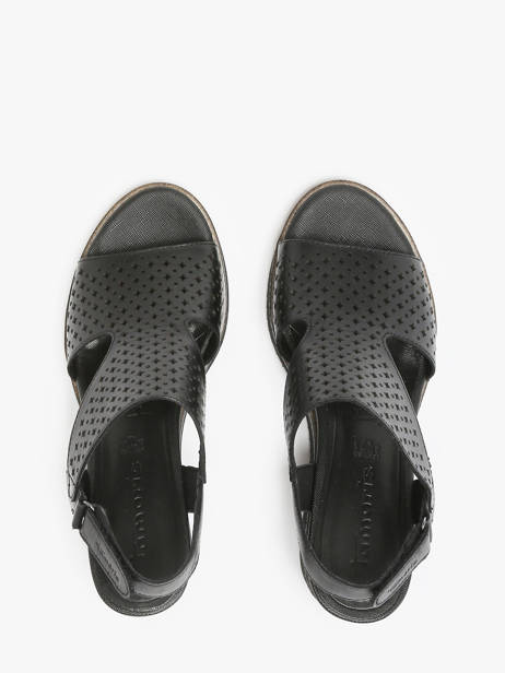 Sandales Talon Compensé En Cuir Tamaris Noir women 42 vue secondaire 3