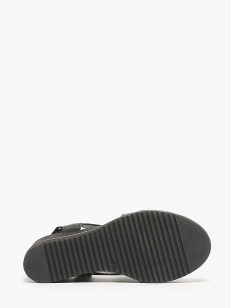 Sandales Talon Compensé En Cuir Tamaris Noir women 42 vue secondaire 4
