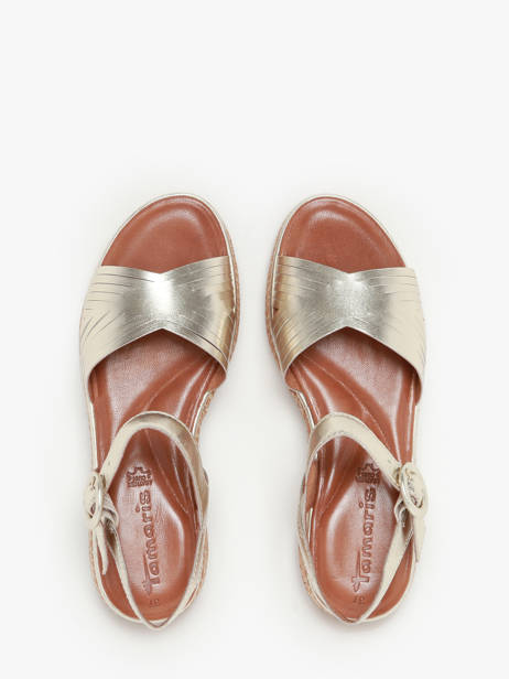 Sandals In Leather Tamaris Gold women 42 other view 4
