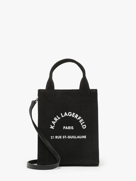 Sac BandouliÃ¨re Rsg Coton Karl lagerfeld Noir rsg 240W3890