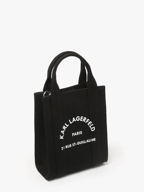 Sac BandouliÃ¨re Rsg Coton Karl lagerfeld Noir rsg 240W3890 vue secondaire 1