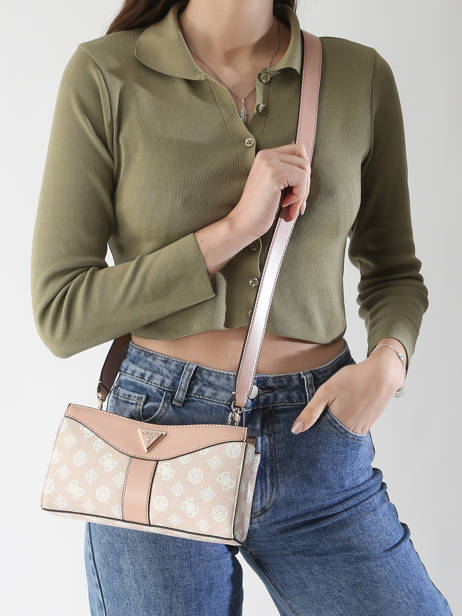 Shoulder Bag Izzy Polyurethane Guess Beige izzy PG952112 other view 1
