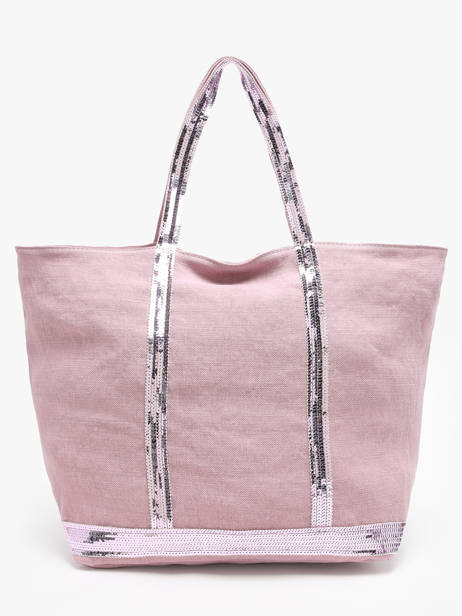 Zipped Linen Tote Bag Le Cabas Sequins Vanessa bruno Pink cabas lin 31V40409
