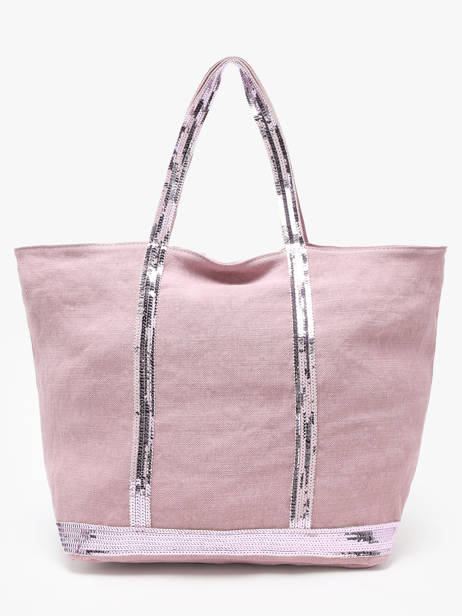 Zipped Linen Tote Bag Le Cabas Sequins Vanessa bruno Pink cabas lin 31V40409 other view 4