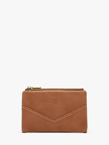 Wallet Leather Mila louise Brown vintage 3760CX