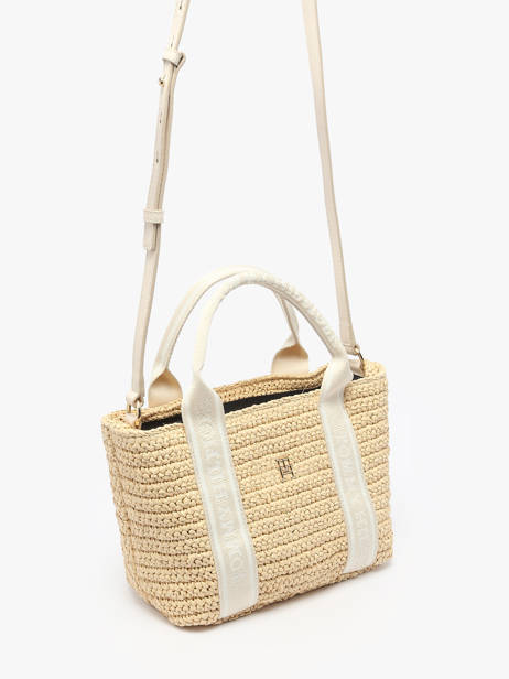 Sac PortÃ© Ã©paule Th Spring Logo Polyurethane Tommy hilfiger Blanc th spring logo AW17199 vue secondaire 2