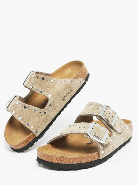 Mules En Cuir Birkenstock Beige women 1029390 vue secondaire 1