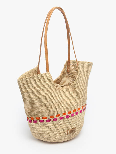 Sac PortÃ© Ã©paule L'atelier Du Crochet Raphia Le voyage en panier Beige l'atelier du crochet AM804 vue secondaire 2