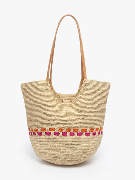 Sac PortÃ© Ã©paule L'atelier Du Crochet Raphia Le voyage en panier Beige l'atelier du crochet AM804 vue secondaire 4