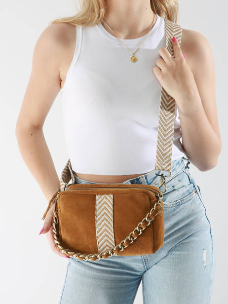 Shoulder Bag Vintage Leather Mila louise Brown vintage 23673V3 other view 1