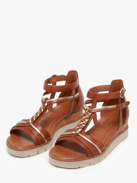 Sandals In Leather Tamaris Brown women 44 other view 1