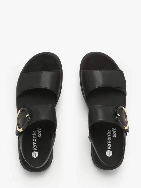 Platform Sandals In Leather Remonte Black women - D2K50-00 other view 3