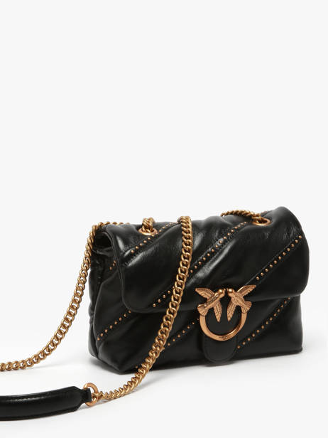 Crossbody Bag Love Bag Puff Leather Pinko Black love bag puff A26T other view 1