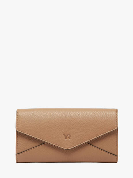Wallet Leather Yves renard Brown enveloppe 29286