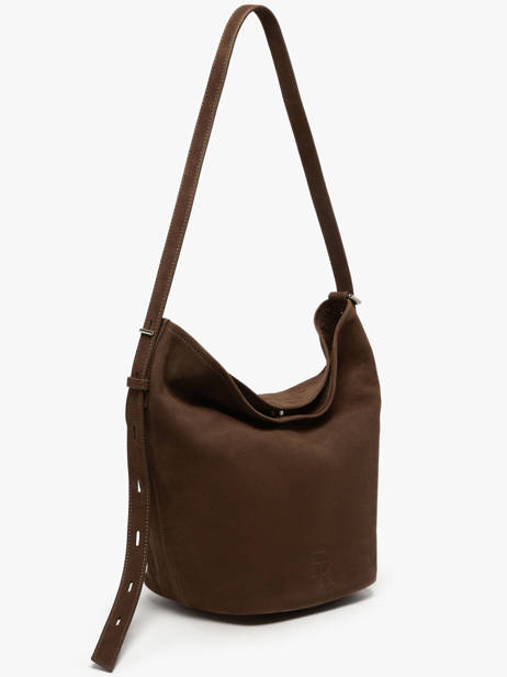 Crossbody Bag Cavalier Nubuck Leather Etrier Brown cavalier nubuck ECAN126M other view 4