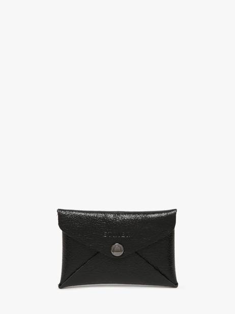 Card Holder Etincelle Irisée Leather Etrier Black etincelle irisee EETI5003
