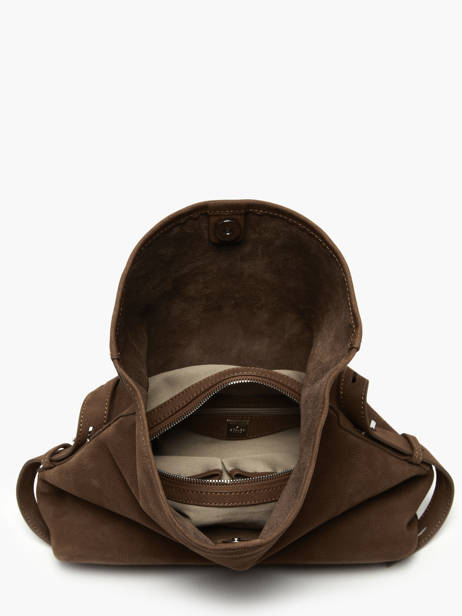 Crossbody Bag Cavalier Nubuck Leather Etrier Brown cavalier nubuck ECAN135M other view 3