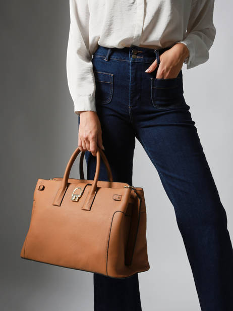 Handbag Equestre Leather Etrier Brown equestre EEQT142L other view 1