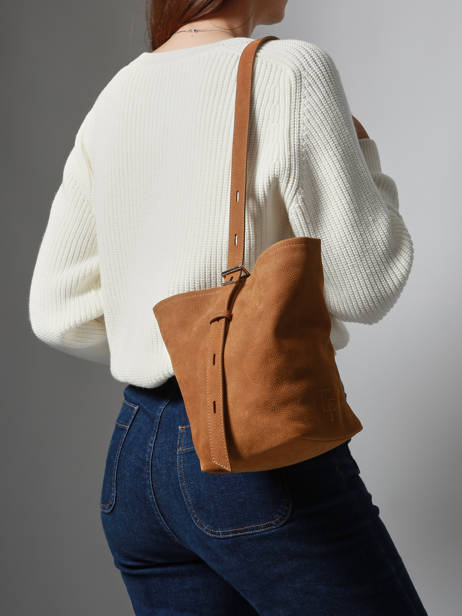 Crossbody Bag Cavalier Nubuck Leather Etrier Brown cavalier nubuck ECAN126S other view 2