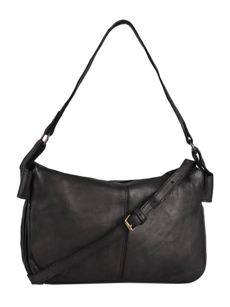 Sac BandouliÃ¨re Heritage Cuir Biba Noir heritage BT18 vue secondaire 4