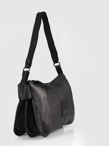 Sac BandouliÃ¨re Heritage Cuir Biba Noir heritage BT18 vue secondaire 2
