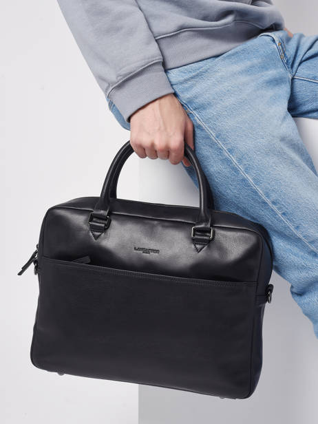Business Bag Lancaster Black soft vintage homme 31 other view 1