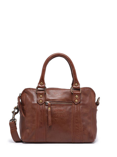 Sac BandouliÃ¨re Cow Cuir Basilic pepper Marron cow BCOW57