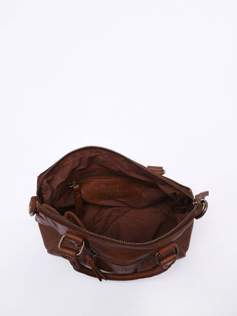 Sac BandouliÃ¨re Cow Cuir Basilic pepper Marron cow BCOW57 vue secondaire 3