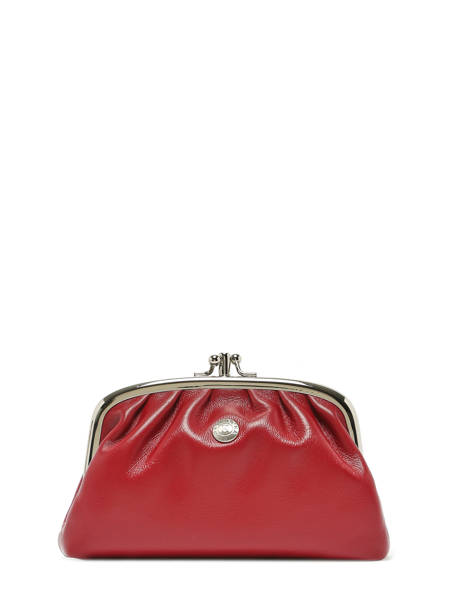 Coin Purse Leather Hexagona Red coconut E77271