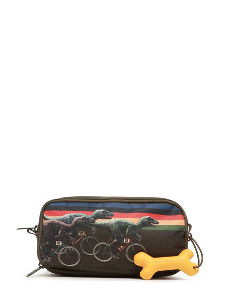 Pencil Case 3 Compartments Stones and bones Green boys B